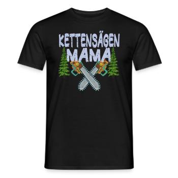 Tronçonneuse Mama Tronçonneuses Mère Arbres Forestier - T-shirt homme - noir - Devant - AI Model Male 178 light (178cm)