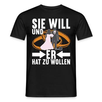 Junggesellenabschied Junggeselle Polterabend - Männer T-Shirt - Schwarz - Vorne - AI Model Male 178 light (178cm)