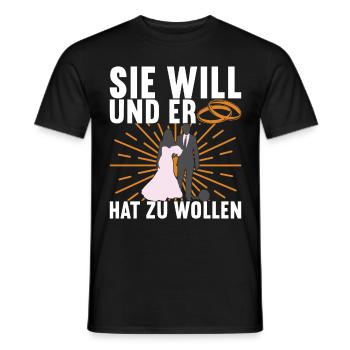 Junggesellenabschied Junggeselle Polterabend - Männer T-Shirt - Schwarz - Vorne - AI Model Male 178 light (178cm)