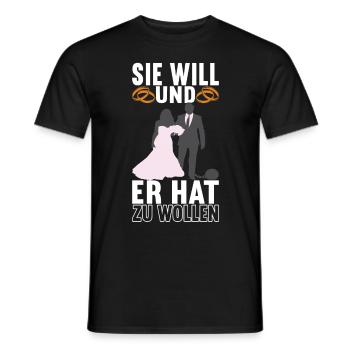 Junggesellenabschied Junggeselle Polterabend - Männer T-Shirt - Schwarz - Vorne - AI Model Male 178 light (178cm)