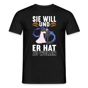 Junggesellenabschied Junggeselle Polterabend - Männer T-Shirt - Schwarz - Vorne - AI Model Male 178 light (178cm)