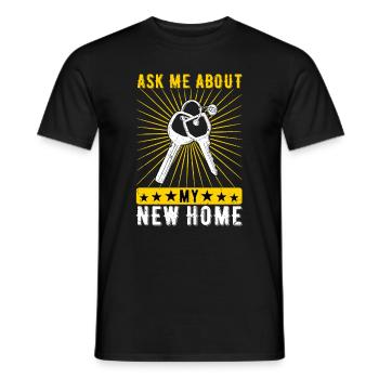Hauskäufer Einweihungsparty Hausbesitzer - Männer T-Shirt - Schwarz - Vorne - AI Model Male 178 light (178cm)