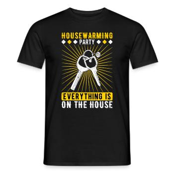 Inauguration de maison Propriétaires Pendaison de crémaillère - T-shirt homme - noir - Devant - AI Model Male 178 light (178cm)