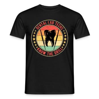 Technicien dentaire Prosthodontiste dentaire Technicien de laboratoire dentaire - T-shirt homme - noir - Devant - AI Model Male 178 light (178cm)