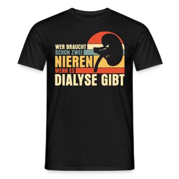 Dialyse Niere Nieren Dialysepatient - Männer T-Shirt - Schwarz - Vorne - AI Model Male 178 light (178cm)