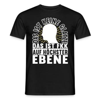 Glatze Glatzkopf - Männer T-Shirt - Schwarz - Vorne - AI Model Male 178 light (178cm)