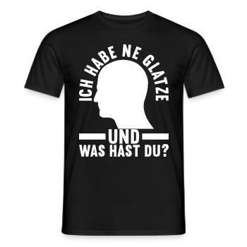 Glatze Glatzkopf - Männer T-Shirt - Schwarz - Vorne - AI Model Male 178 light (178cm)