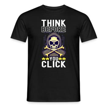 Programmer Cyber Security - Men's T-Shirt - black - Front - AI Model Male 178 light (178cm)