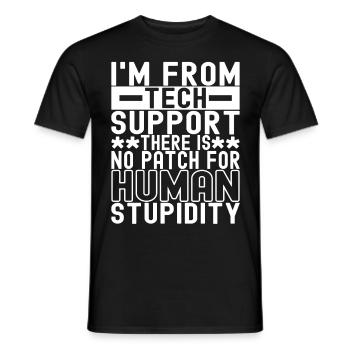 Programmer Cyber Security - Men's T-Shirt - black - Front - AI Model Male 178 light (178cm)