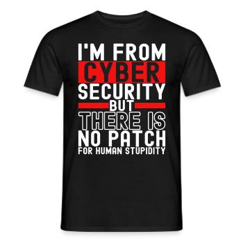 Programmer Cyber Security - Men's T-Shirt - black - Front - AI Model Male 178 light (178cm)