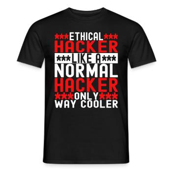 Programmer Cyber Security - Men's T-Shirt - black - Front - AI Model Male 178 light (178cm)