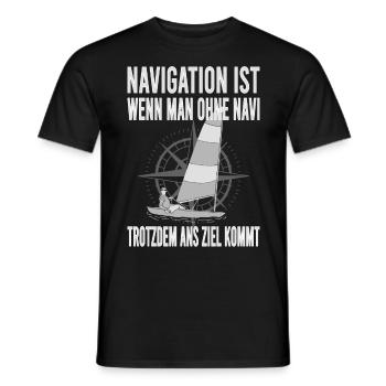 Jolle Jollen Jollensegeln Segler Segeln Kapitän - Männer T-Shirt - Schwarz - Vorne - AI Model Male 178 light (178cm)