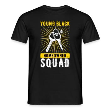 Hauskäufer Einweihungsparty Young Black Houseowner - Männer T-Shirt - Schwarz - Vorne - AI Model Male 178 light (178cm)