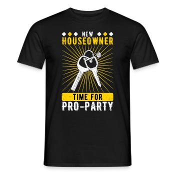 Inauguration de la maison Maison Pendaison de crémaillère Propriétaires - T-shirt homme - noir - Devant - AI Model Male 178 light (178cm)