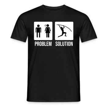 Pole Vault Pole Vault Pole Vaulter - Men's T-Shirt - black - Front - AI Model Male 178 light (178cm)