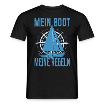 Segeln Segelboot Segler Käpten Segelschein Käpt'n - Männer T-Shirt - Schwarz - Vorne - AI Model Male 178 light (178cm)