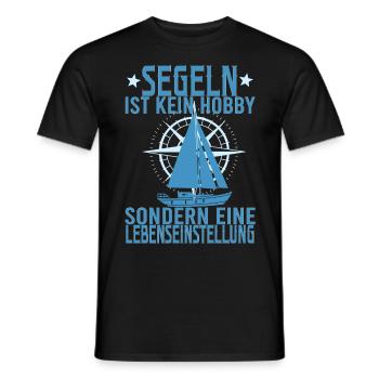 Segelboot Käpten Segeln Segler Segelschein Käpt'n - Männer T-Shirt - Schwarz - Vorne - AI Model Male 178 light (178cm)