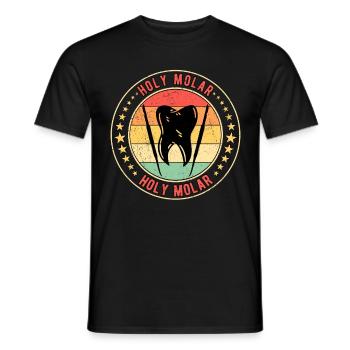 Dental Technician Dental Prosthodontist Holy Molar - Men's T-Shirt - black - Front - AI Model Male 178 light (178cm)