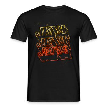 Jena Germany City Skyline Home Font - Men's T-Shirt - black - Front - AI Model Male 178 light (178cm)