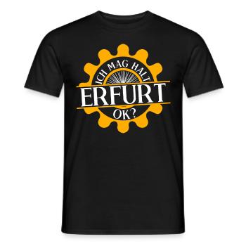 Erfurter Ich mag Erfurt - Männer T-Shirt - Schwarz - Vorne - AI Model Male 178 light (178cm)