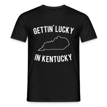 Getting Lucky In Kentucky - Men's T-Shirt - black - Front - AI Model Male 178 light (178cm)
