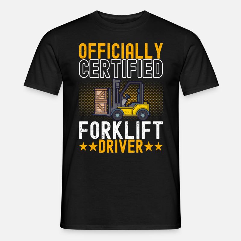 Gabelstapler Gabelstaplerfahrer - Männer T-Shirt - Schwarz