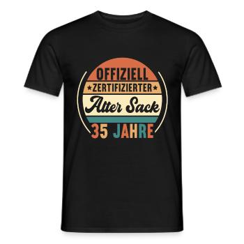 35. Geburtstag 35 Jahre - Männer T-Shirt - Schwarz - Vorne - AI Model Male 178 light (178cm)