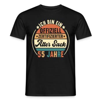 55. Geburtstag 55 Jahre - Männer T-Shirt - Schwarz - Vorne - AI Model Male 178 light (178cm)