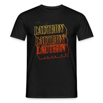 Kaiserslautern Lautern Germany City Font - Men's T-Shirt - black - Front - AI Model Male 178 light (178cm)
