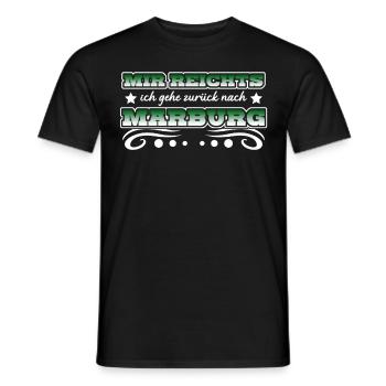 Marburger Spruch Marburg - Männer T-Shirt - Schwarz - Vorne - AI Model Male 178 light (178cm)