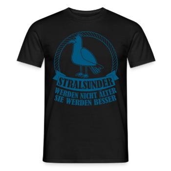Stralsund Spruch Stralsunder - Männer T-Shirt - Schwarz - Vorne - AI Model Male 178 light (178cm)