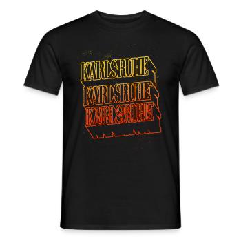 Karlsruhe Allemagne City Skyline Home Font - T-shirt homme - noir - Devant - AI Model Male 178 light (178cm)