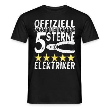 Technicien électricien en électronique - T-shirt homme - noir - Devant - AI Model Male 178 light (178cm)