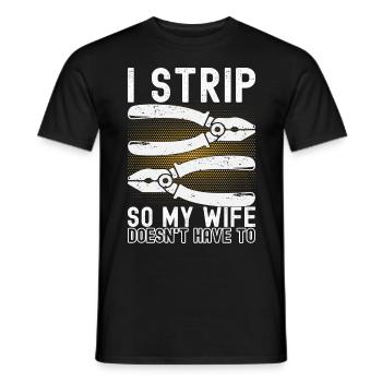 Electrician Electronics Technician - Men's T-Shirt - black - Front - AI Model Male 178 light (178cm)