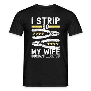 Technicien électricien en électronique - T-shirt homme - noir - Devant - AI Model Male 178 light (178cm)