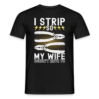 Électricien Électronicien Technicien en Electronique - T-shirt homme - noir - Devant - AI Model Male 178 light (178cm)