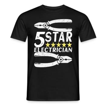 Technicien électricien en électronique - T-shirt homme - noir - Devant - AI Model Male 178 light (178cm)