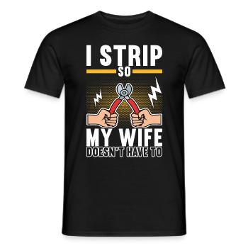 Technicien électricien en électronique - T-shirt homme - noir - Devant - AI Model Male 178 light (178cm)