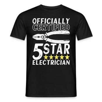 Technicien électricien en électronique - T-shirt homme - noir - Devant - AI Model Male 178 light (178cm)