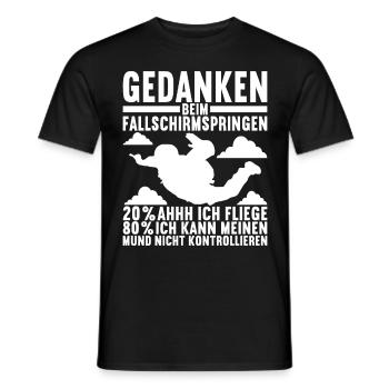 Fallschirmspringer Fallschirmsprung - Männer T-Shirt - Schwarz - Vorne - AI Model Male 178 light (178cm)