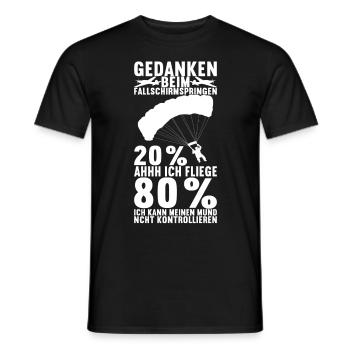 Fallschirmspringer Fallschirmsprung - Männer T-Shirt - Schwarz - Vorne - AI Model Male 178 light (178cm)