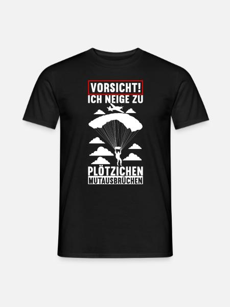 Fallschirmspringer Fallschirmsprung - Männer T-Shirt - Schwarz