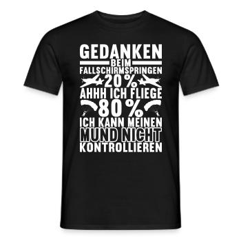 Fallschirmspringer Fallschirmsprung - Männer T-Shirt - Schwarz - Vorne - AI Model Male 178 light (178cm)
