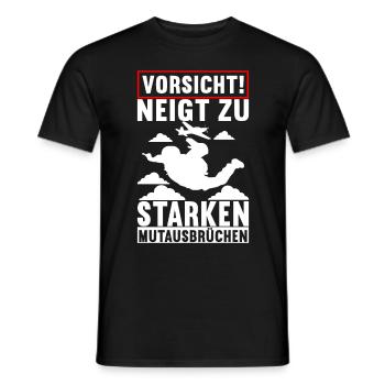 Fallschirmspringer Fallschirmsprung - Männer T-Shirt - Schwarz - Vorne - AI Model Male 178 light (178cm)