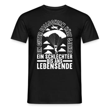 Fallschirmspringer Fallschirmsprung - Männer T-Shirt - Schwarz - Vorne - AI Model Male 178 light (178cm)