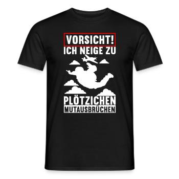 Fallschirmspringer Fallschirmsprung - Männer T-Shirt - Schwarz - Vorne - AI Model Male 178 light (178cm)