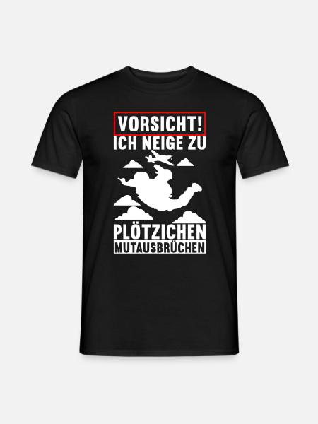 Fallschirmspringer Fallschirmsprung - Männer T-Shirt - Schwarz