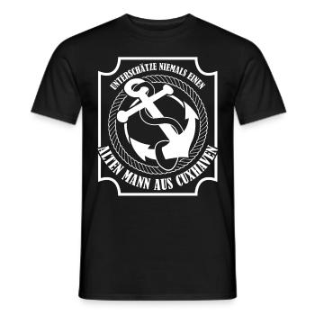 Cuxhaven Anker Cuxhavener - Männer T-Shirt - Schwarz - Vorne - AI Model Male 178 light (178cm)