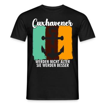 Cuxhaven retro Cuxhavener - Männer T-Shirt - Schwarz - Vorne - AI Model Male 178 light (178cm)