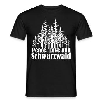 Black Forest Hiking Hikers - Men's T-Shirt - black - Front - AI Model Male 178 light (178cm)